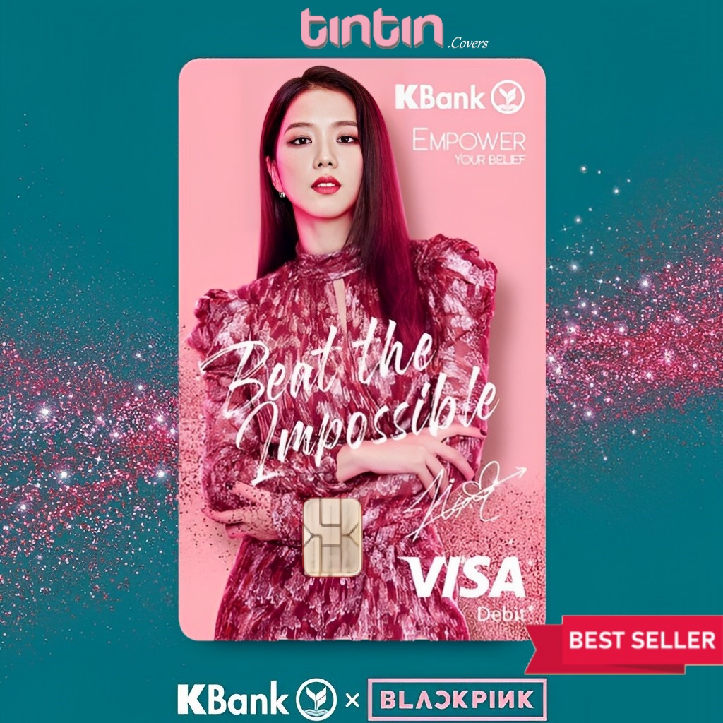 BlackPink Cool -Tem Dán Thẻ ATMSticker TinTin Trang Trí Thẻ Chống Xước, Nước
