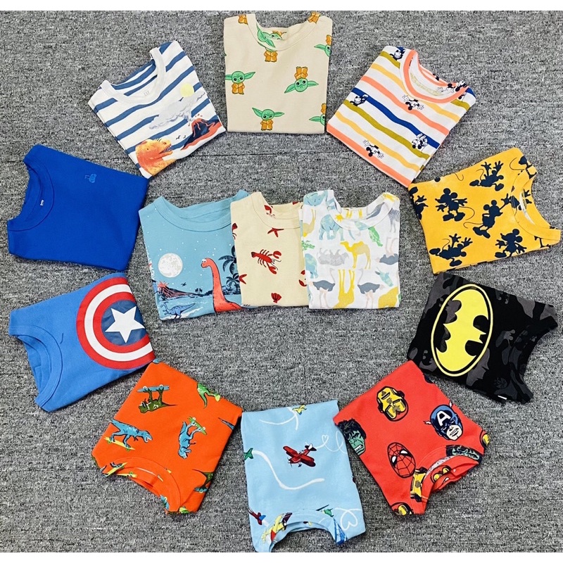 Áo thun bé trai hoạ tiết siêu yêu sz 1-6Y satsunkid