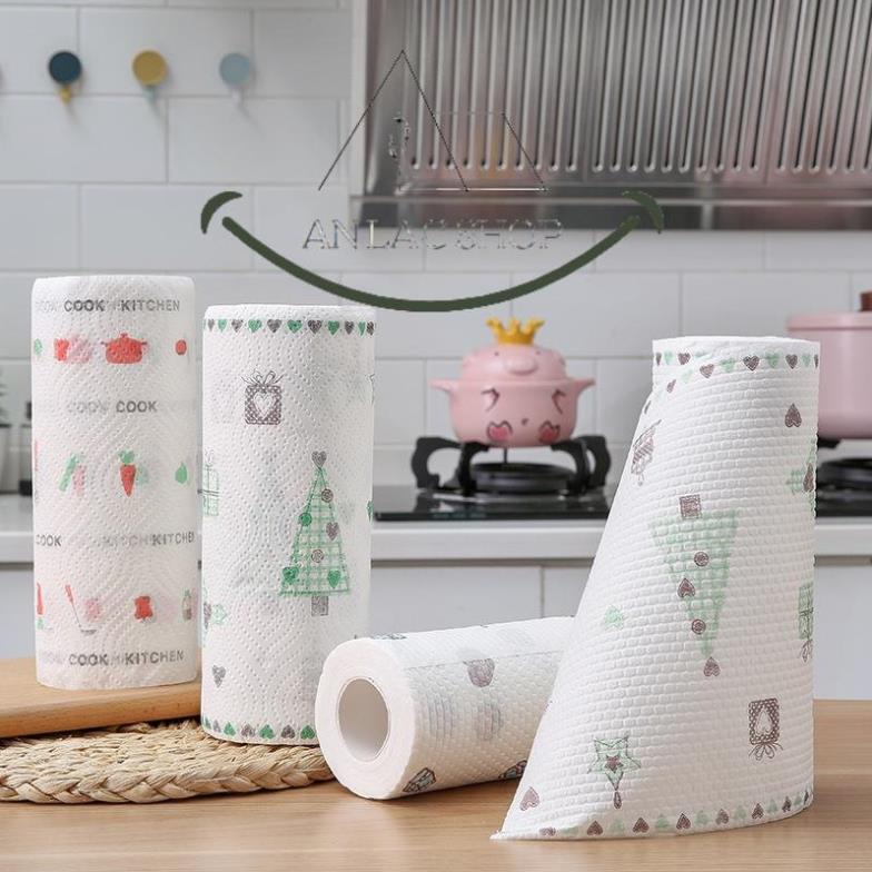 Cuộn 220 Tờ Khăn Giấy Lau Bếp Đa Năng  SHOP AN LAC
