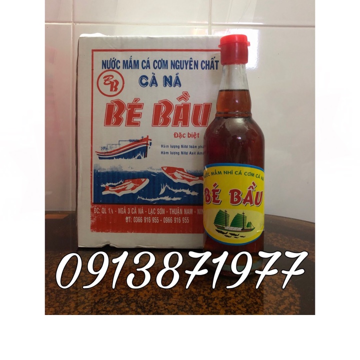 (NƯỚC MẮM NẤU BẾP) Thùng nước mắm Bé Bầu, loại đặc biệt, độ đạm >35, chai 500ml