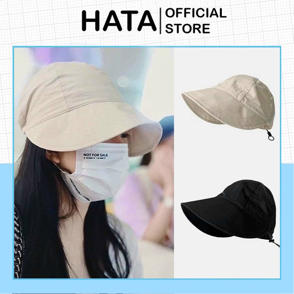 Mũ Chống Nắng mùa hè Hàn Quốc Vải Mềm Có Dây Rút Thoáng Khí Thời Trang Nhiều Màu - Hata24h
