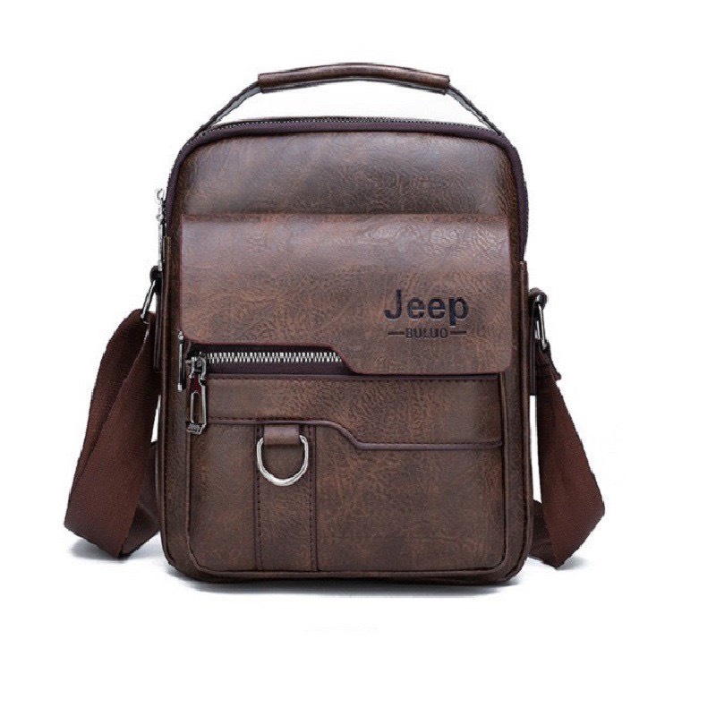 Túi đeo chéo nam đẹp tiện dụng da bò cao cấp JEEP BLUO T69 26x21x6cm