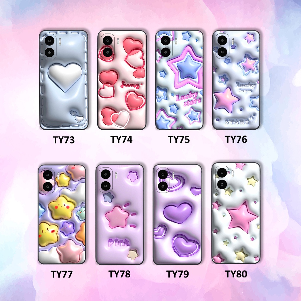 Ốp Xiaomi Redmi A1 in phẳng hiệu ứng 3D giả nổi siêu thật, cực xinh, cá tính