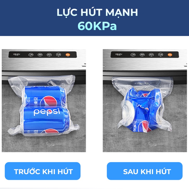Máy Hút Chân Không Bảo Quản Thực Phẩm, Máy Hút Chân Không Mini Kiêm Máy Hàn Miệng Túi, Máy Nén Chân Không Gia Đình