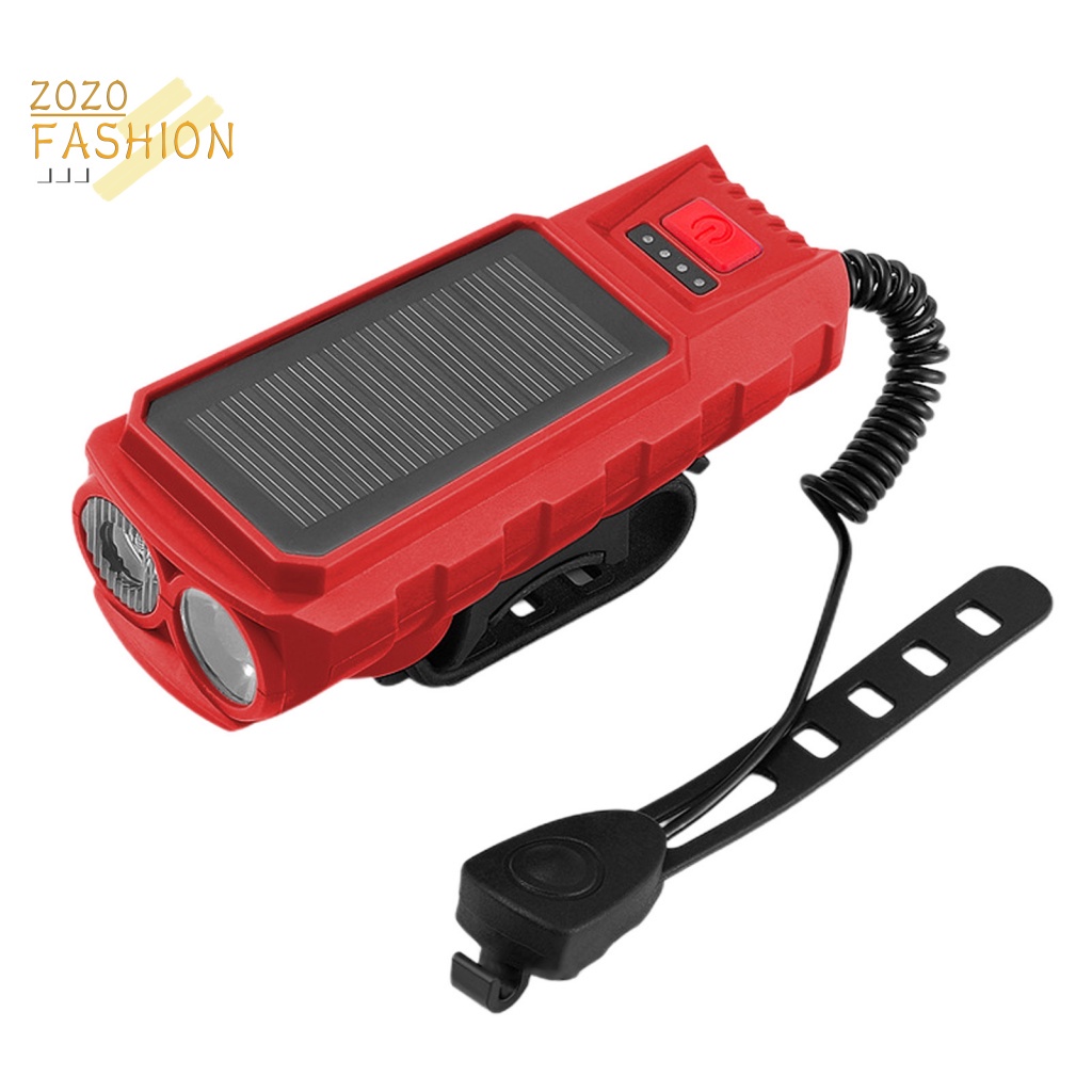 Đèn Pin Năng Lượng Mặt Trời 400 Lumens 3 Chế Độ Nhỏ Gọn Tiện Lợi Dành Cho Xe Đạp