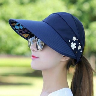 Mũ Nón Nữ Chống Nắng Cao Cấp  TI 422 (xanh) tặng khăn phượt đa năng M 311