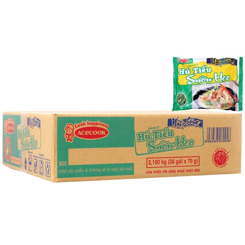 Hủ Tiếu Sườn Heo Nhịp Sống Acecook Gói 70G