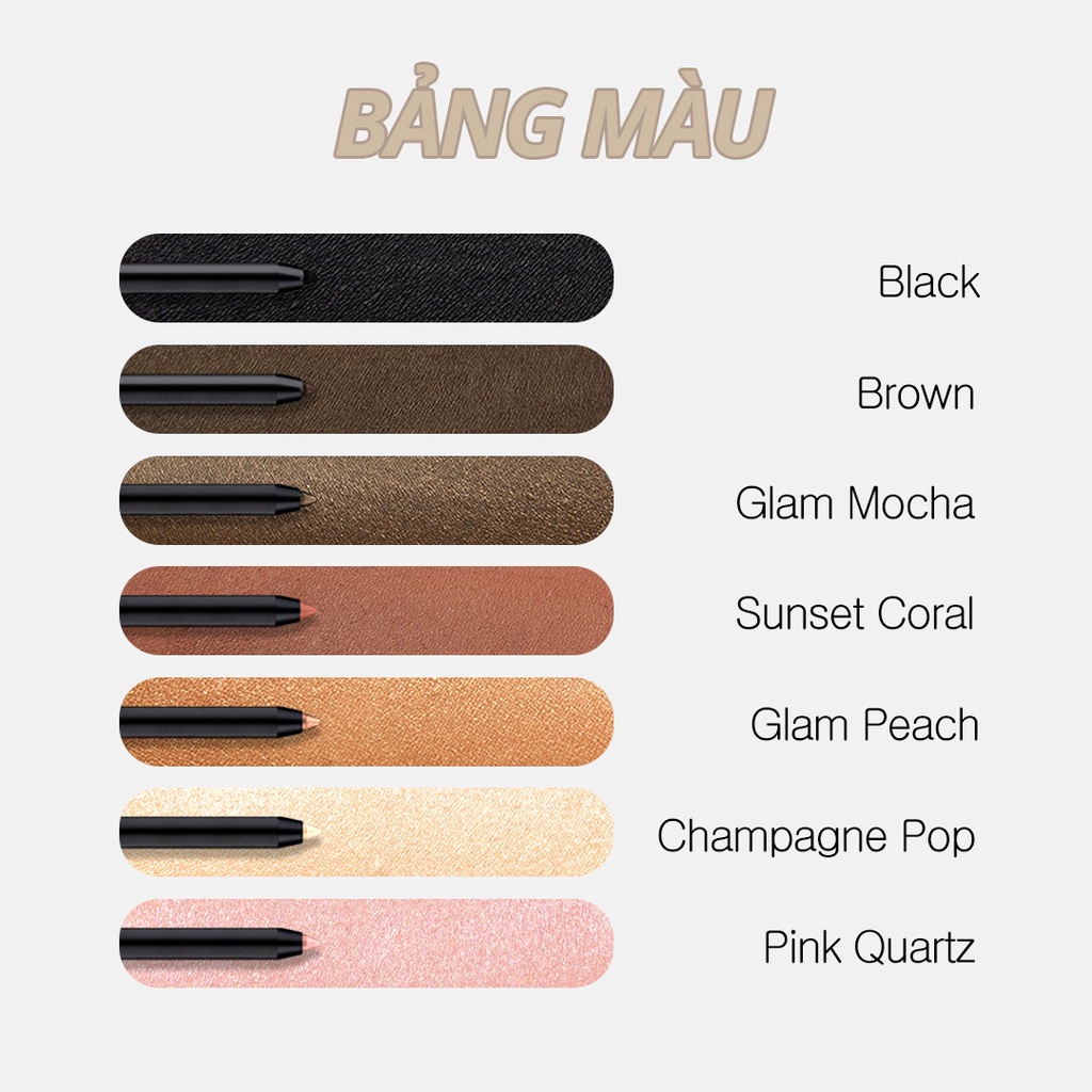 Gel kẻ mắt đa năng, bám màu siêu đỉnh Reel Tattoo Pencil Eyeliner 0.4g