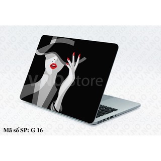 Decal dan laptop Lady 1 VNO SKIN cao cấp cho các dòng laptop