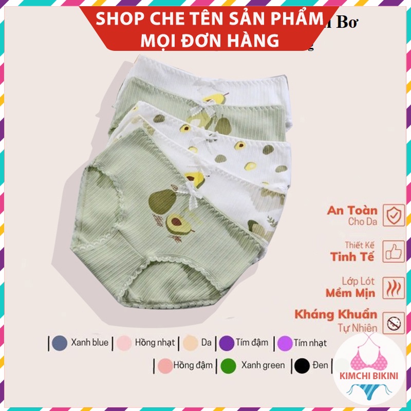 quần lótnữ Cotton mịn cạp chun xinh đẹp dễ thương KIMCHIBIKINI Quần lót nữ mềm mại thoáng mát QL094