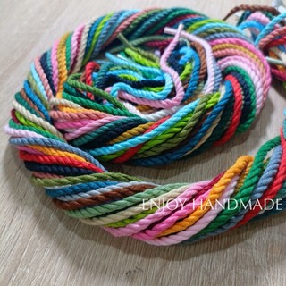 1m Dây thừng 3mm macrame cotton 3 xoắn
