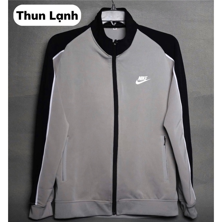 Áo Khoác Thun Lạnh Poly 2 Da Cao Cấp Chống Nắng Đen Xám Thể Thao Chất Vải Mịn Thoáng Khí Không Xù Lông Áo Khoác Thu Đông