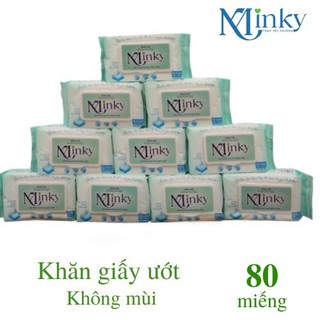 Combo 5 gói khăn ướt Minky 80 tờ không mùi