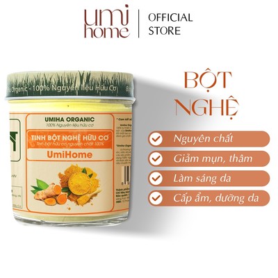 Bột Nghệ đắp mặt nạ hữu cơ UMIHOME nguyên chất 135G