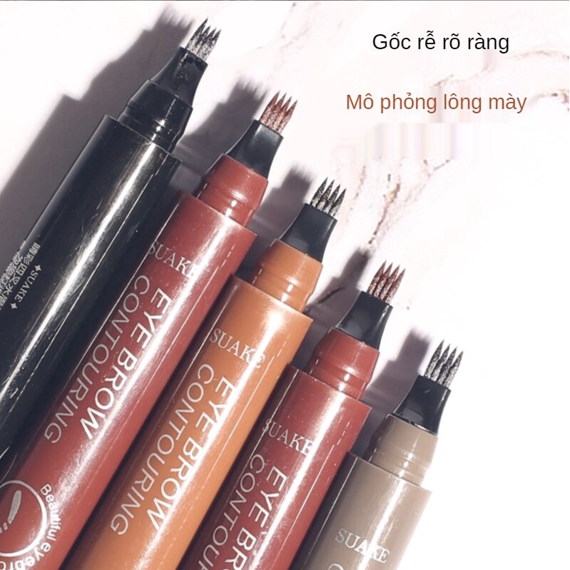 Bút Kẻ Lông Mày Dạng Lỏng Thiết Kế 4 Đầu Chống Thấm Nước Lâu Trôi Sxy264