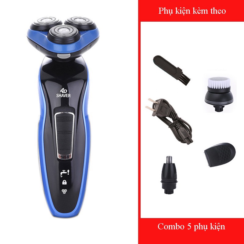 Máy cạo râu đa năng 4 trong 1 Shever P1688-4D cao cấp, chống nước