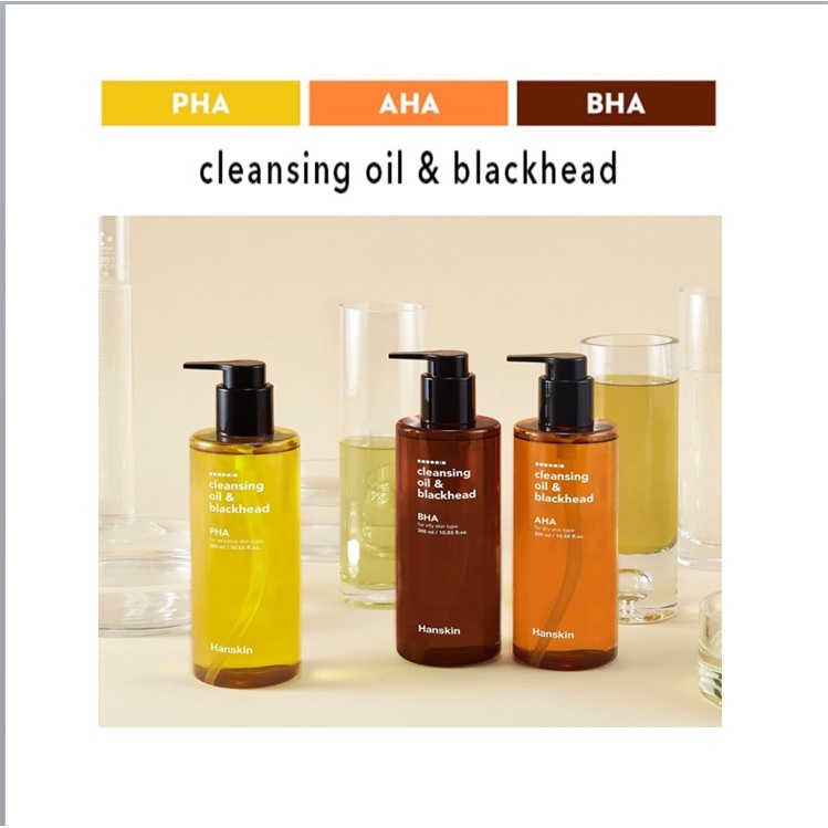 HANSKIN Dầu Tẩy Trang Làm Sạch Mụn Đầu Đen 300ml AHA / BHA / PHA