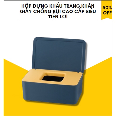 Hộp đựng khẩu trang,khăn giấy chống bụi cao cấp siêu tiện lợi -shianhome-