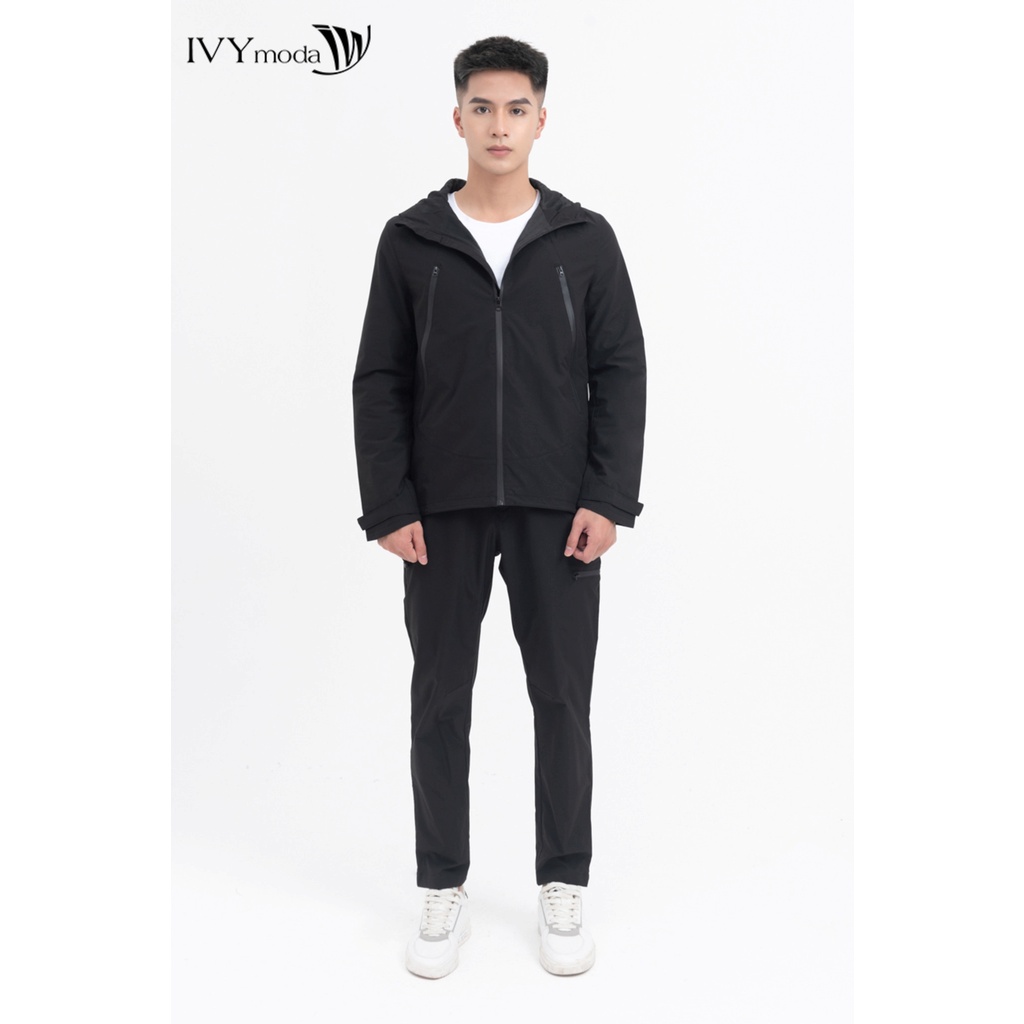 Áo khoác gió cổ mũ nam IVY moda MS 70E3085