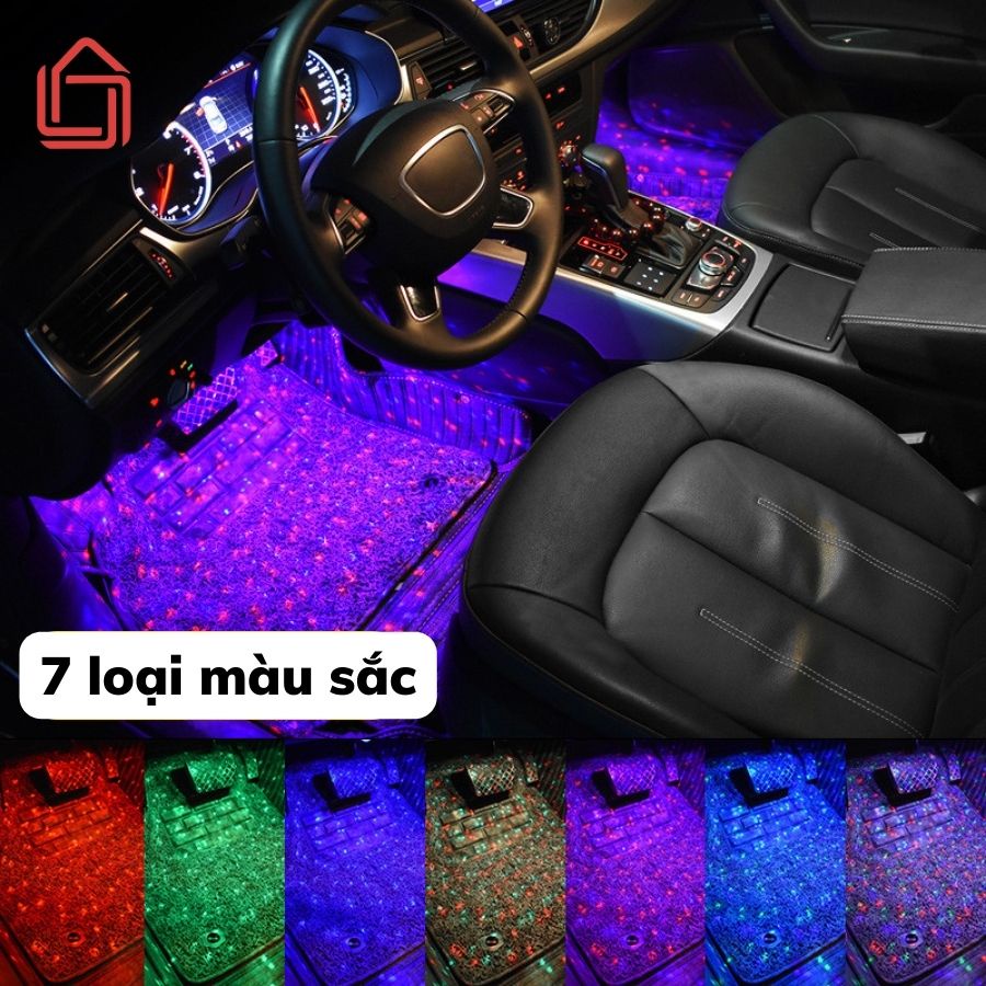Đèn led gầm ghế ô tô cảm ứng âm thanh đổi màu, led cảm ứng trang trí ô tô không dây, led cảm ứng 7 màu nháy theo nhạc | BigBuy360 - bigbuy360.vn