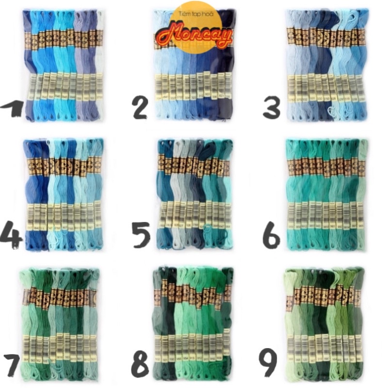 Set chỉ thêu Airo theo nhóm màu