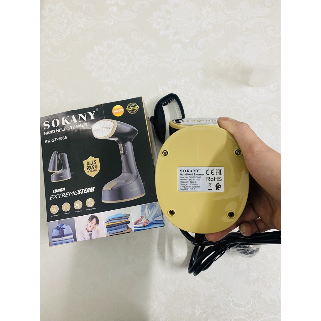 Bàn Là , Ủi Hơi Nước Cầm Tay SOKANY Cao Cấp - 1300W Ủi Phẳng Mọi Chất Vải , Gọn Nhẹ, Tiện Ích