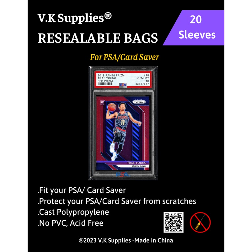 Re-Sleeve Bảo Vệ Cho One Touch/ Toploader/ Minisnap/ PSA V.K Supplies®