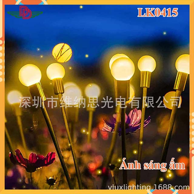 Đèn Đom Đóm Năng Lượng Mặt Trời - ánh trắng và ánh sáng vàng- lk0415-6 heads