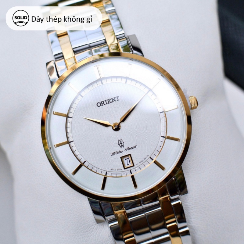 Đồng hồ nam Orient Watch Vintage FGW0100 mặt kính sapphire chống xước máy quartz dây thép đeo tay cao cấp chính hãng