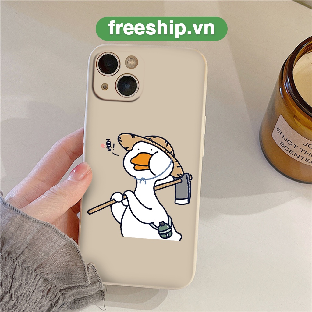 Ốp silicon iphone Vịt béo hai lúa yêu đời 7/8plus x xsmax 11 12 13 14 pro max promax 11promax 12promax 13promax e5018