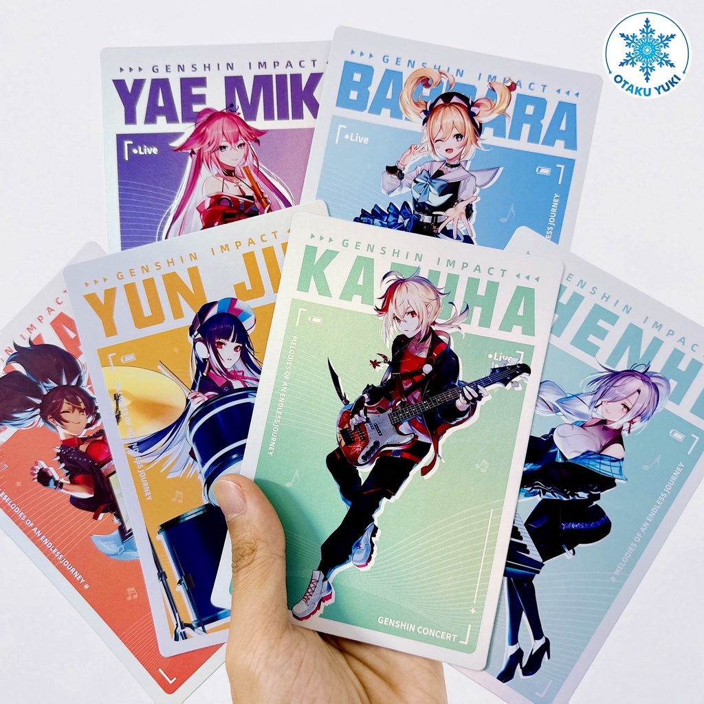 Bộ Postcard Series Concert Trực Tuyến 2022 Genshin Impact
