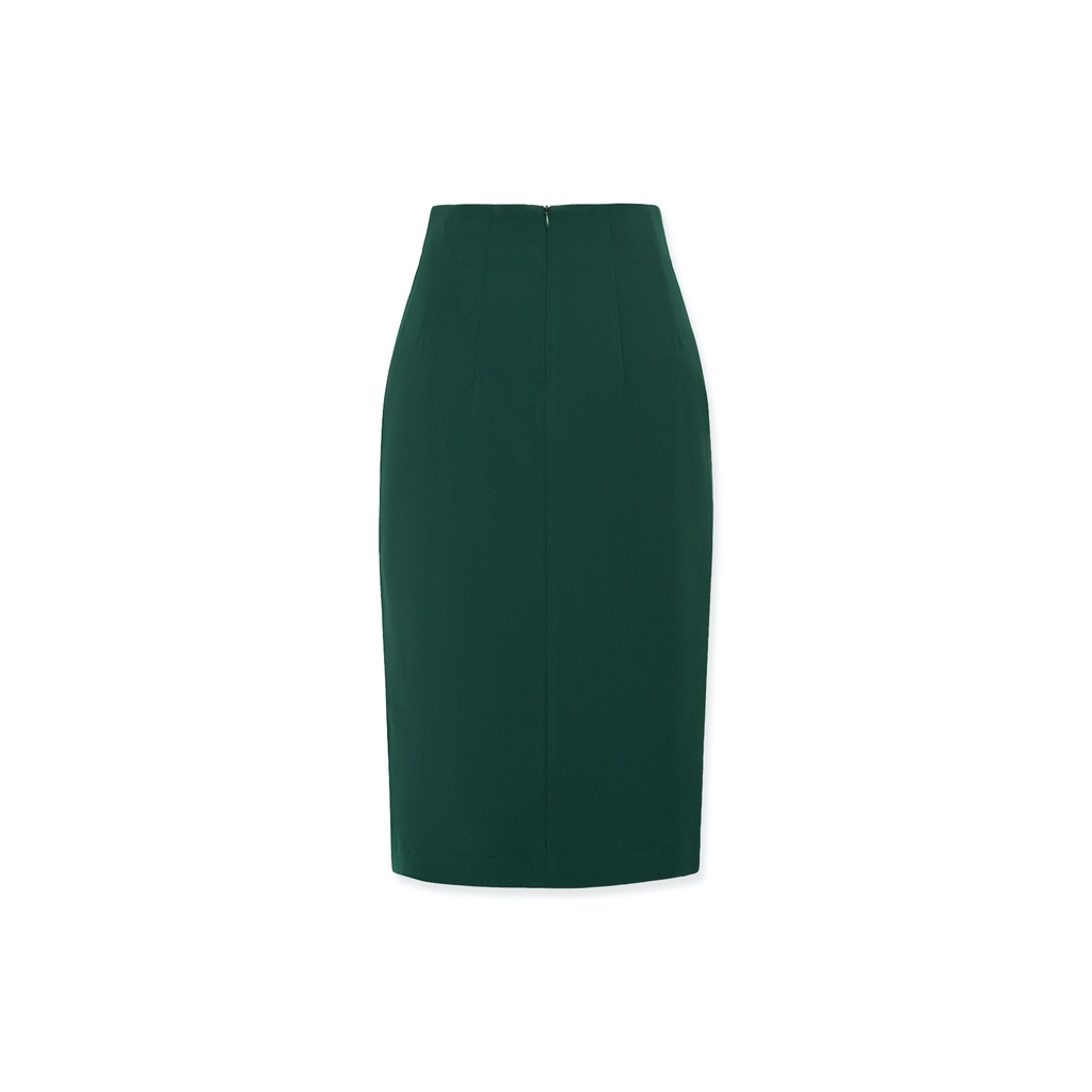Chân Váy Thời Trang Ôm Xếp Ly Vạt Lệch Cúc Bọc By LEMIA Design - 22Z093
