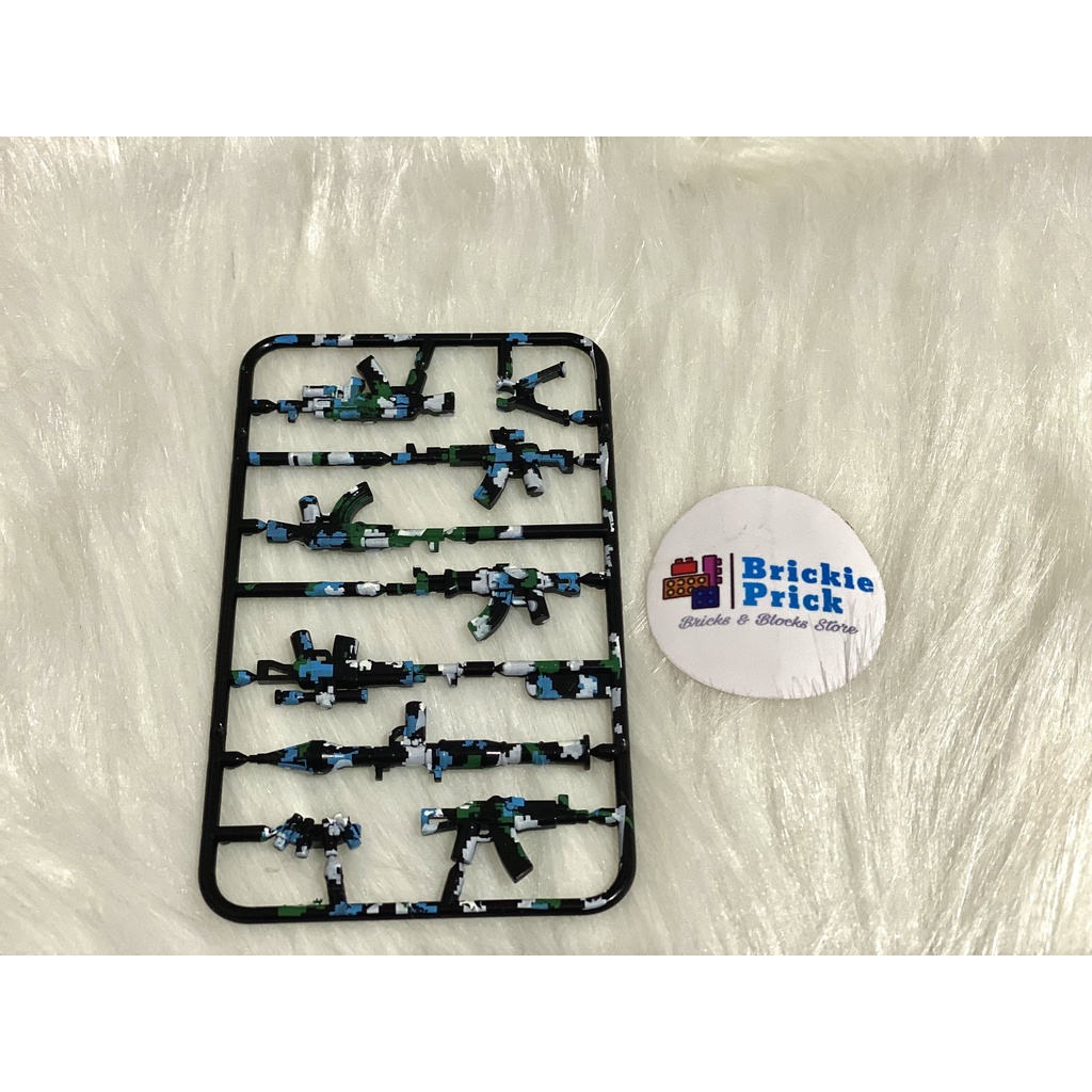 Non - Lego Army - Phụ Kiện Súng Camo Xanh - Đồ chơi lắp ráp - Brickie Prick