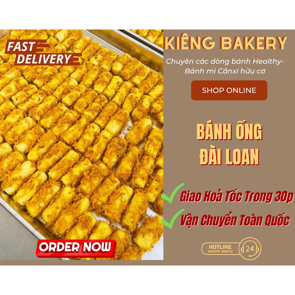 (TOÀN QUỐC)Bánh ống Đài Loan (ĂN KIÊNG KHÔNG ĐƯỜNG) hộp 250gram