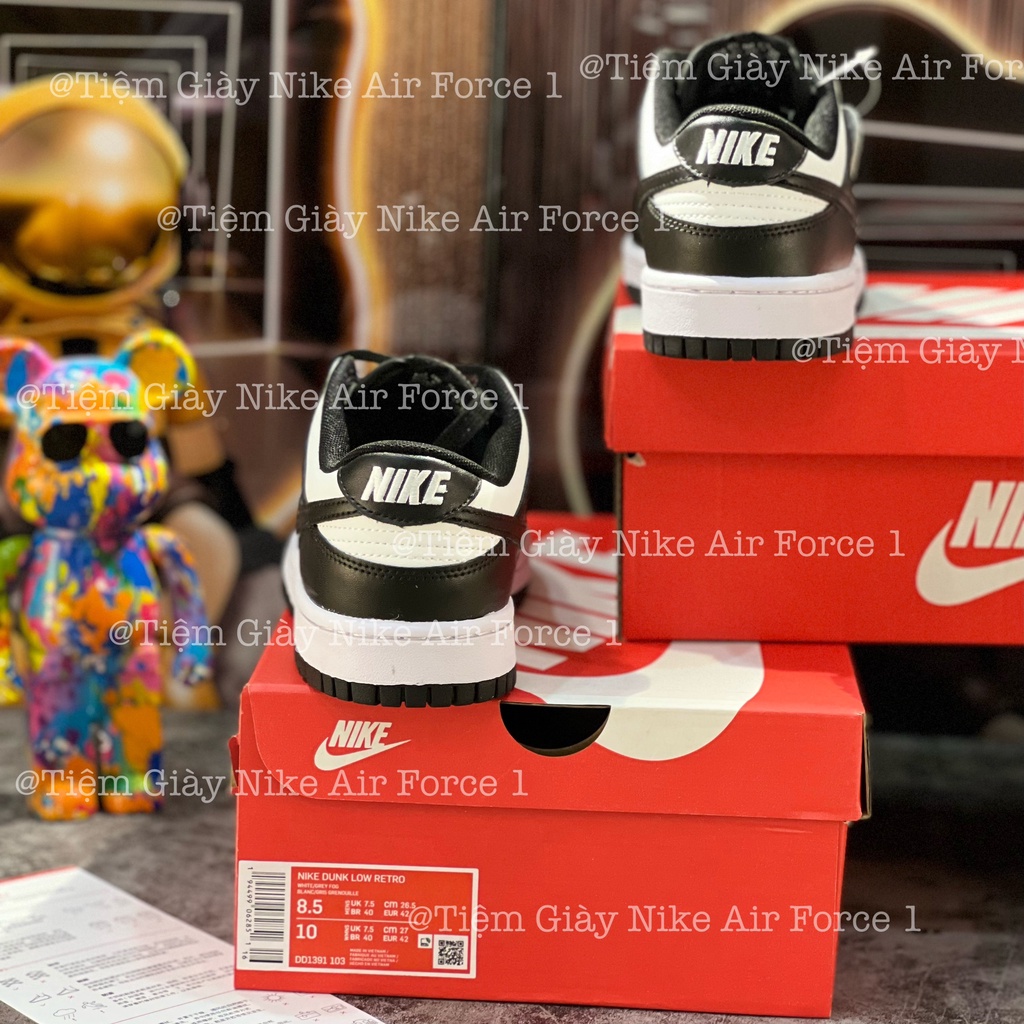 Giày Thể Thao Sb Dunk Low Black White Màu Cơ Bản Đen Trắng Bassic