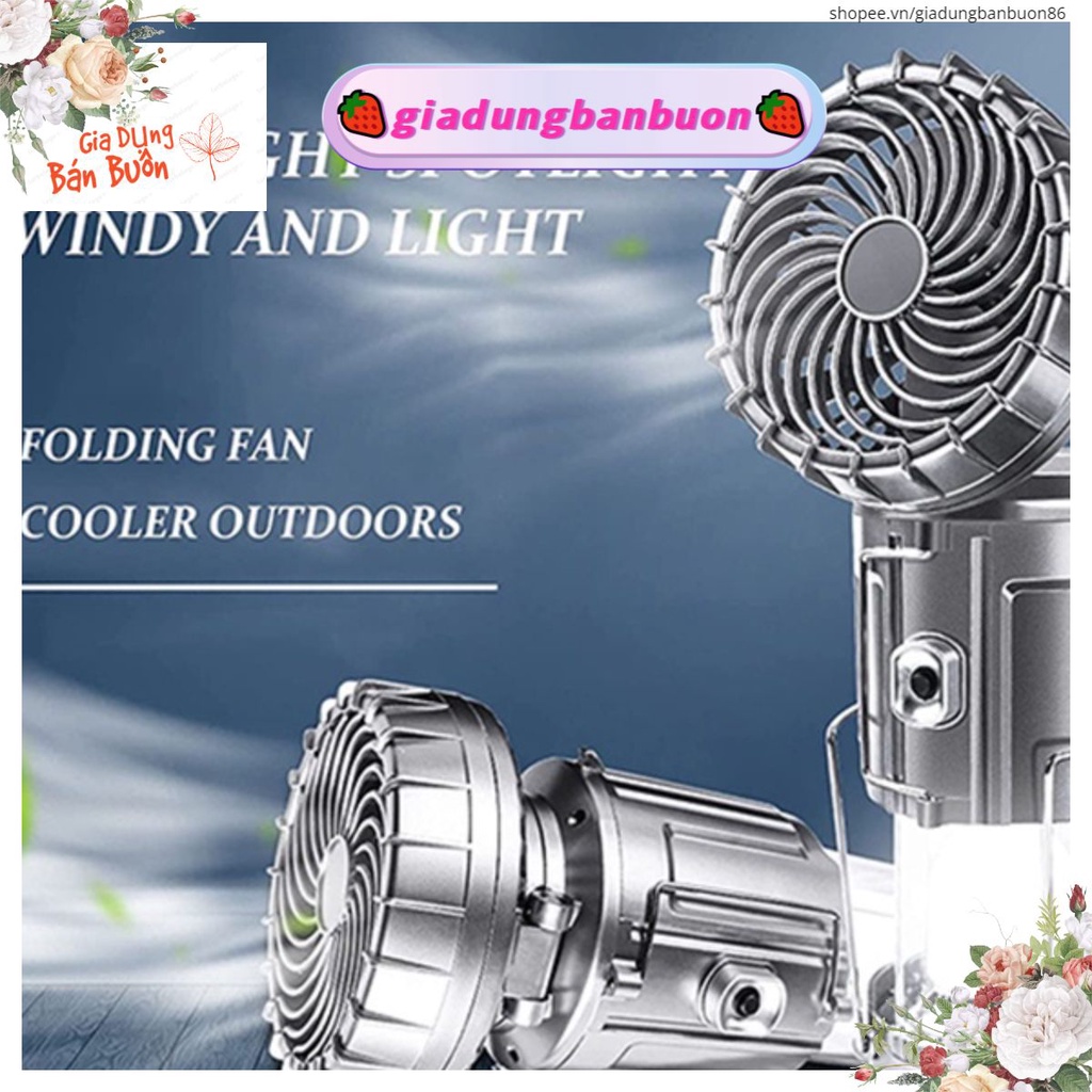 Đèn bão LED Năng Lượng Mặt Trời Đa Năng 3 Trong 1 tích hợp quạt, đèn pin, sạc điện thoại tiện lợi -🍓𝙜𝙞𝙖𝙙𝙪𝙣𝙜𝙗𝙖𝙣𝙗𝙪𝙤𝙣🍓