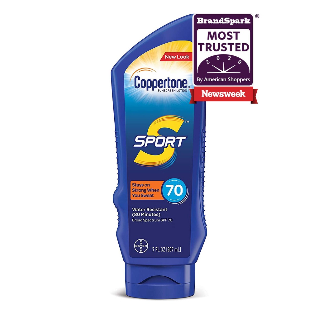 Kem chống nắng thể thao kháng nước Coppertone Sport Sunscreen SPF50/SPF70 Lotion 207ml/259ml (Mỹ)