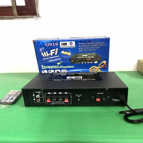 Ampli Mini Bluetooth G919 Hát Karaoke CHẠY ĐIỆN 12V VÀ 220V
