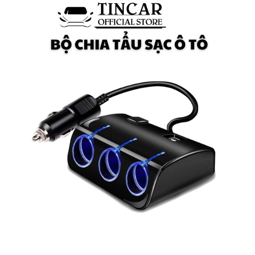 Bộ Chia 3 Tẩu 2 Cổng USB Olesson NO1506 12V/24V 120W Chất Liệu ABS Bền Bì Và Chịu Được Công Suất Cao