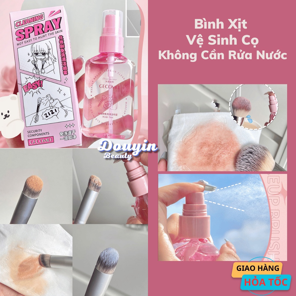 Bình Xịt Vệ Sinh Cọ Trang Điểm Nhanh Khô Tiện Dụng DD09 - Douyin Beauty