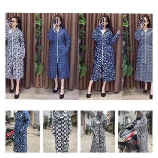 Áo chống nắng toàn thân 2 lớp vải thô, váy chống nắng toàn thân chống tia