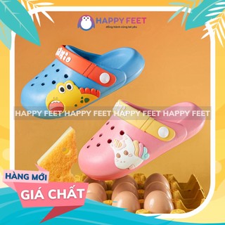 Dép sục cross cho bé siêu nhẹ hình khủng long, unicon dễ thương cho bé trai bé gái Cheerful Mario- Happy Feet