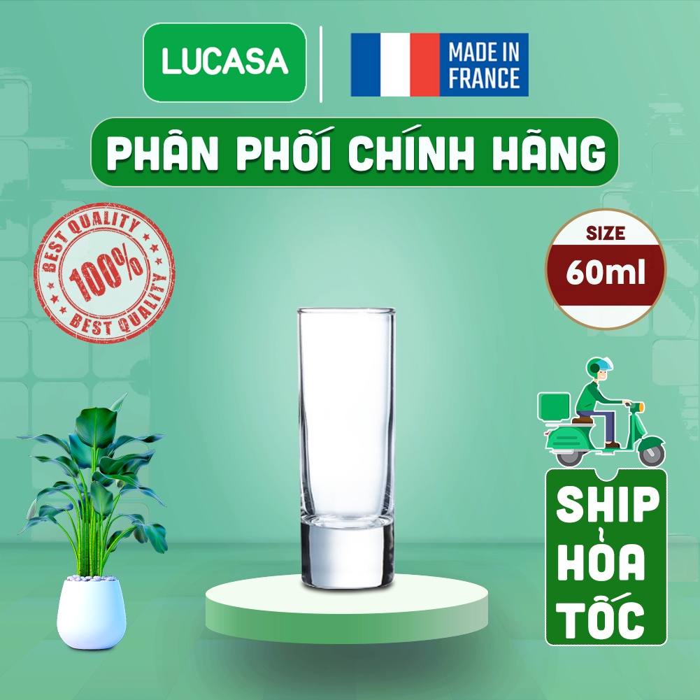 Bộ 6 Ly Thủy Tinh Luminarc Islande Shot 60ml - Loại Cao BOL40375 | Phân Phối Chính Hãng