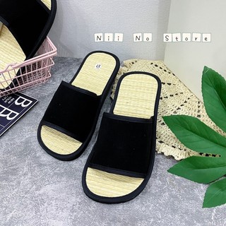 Dép chiếu cói quai nhung ngang đế nhẹ