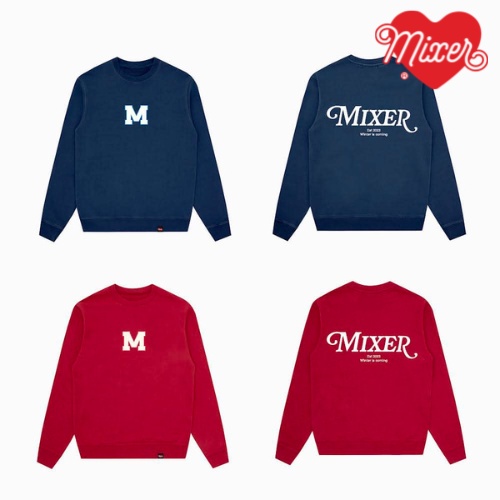 Áo sweater MIXER "Letter M" chất nỉ da cá unisex basic nam nữ dài tay form rộng
