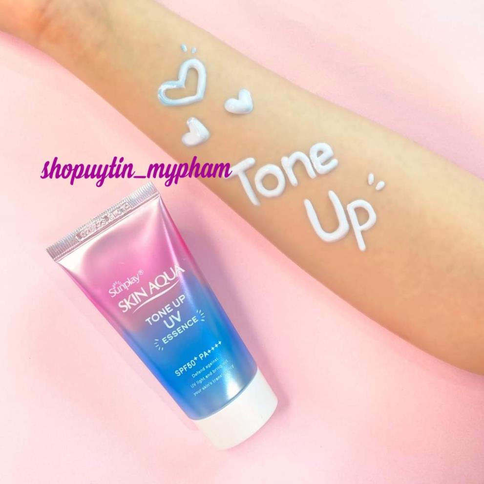 Kem chống nắng kiềm dầu nâng tông Sunplay Skin Aqua Tone Up UV Milk 50g