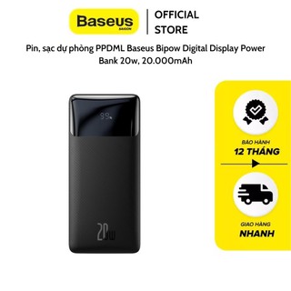 Pin, sạc dự phòng PPDML Baseus Bipow Digital Display Power Bank 20w, 20.000mAh