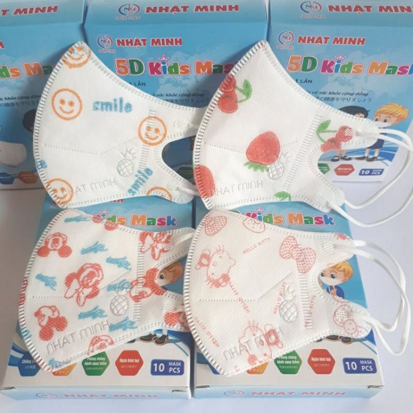 Hộp 100 Chiếc Khẩu Trang Trẻ Em 5D Chống Bụi