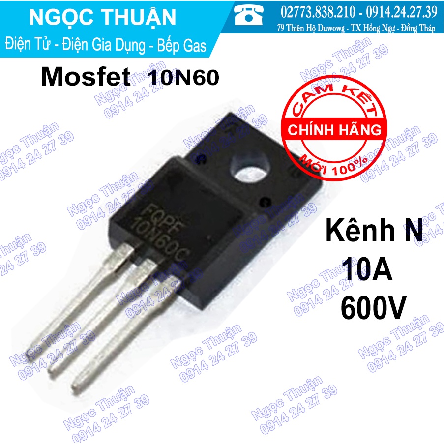 Mosfet 10N60 KÊNH N  10A 600V
