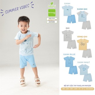 Lullaby petit - bộ bt cộc tay raglan nh123v chất petit cho bé từ 9m đến 4y